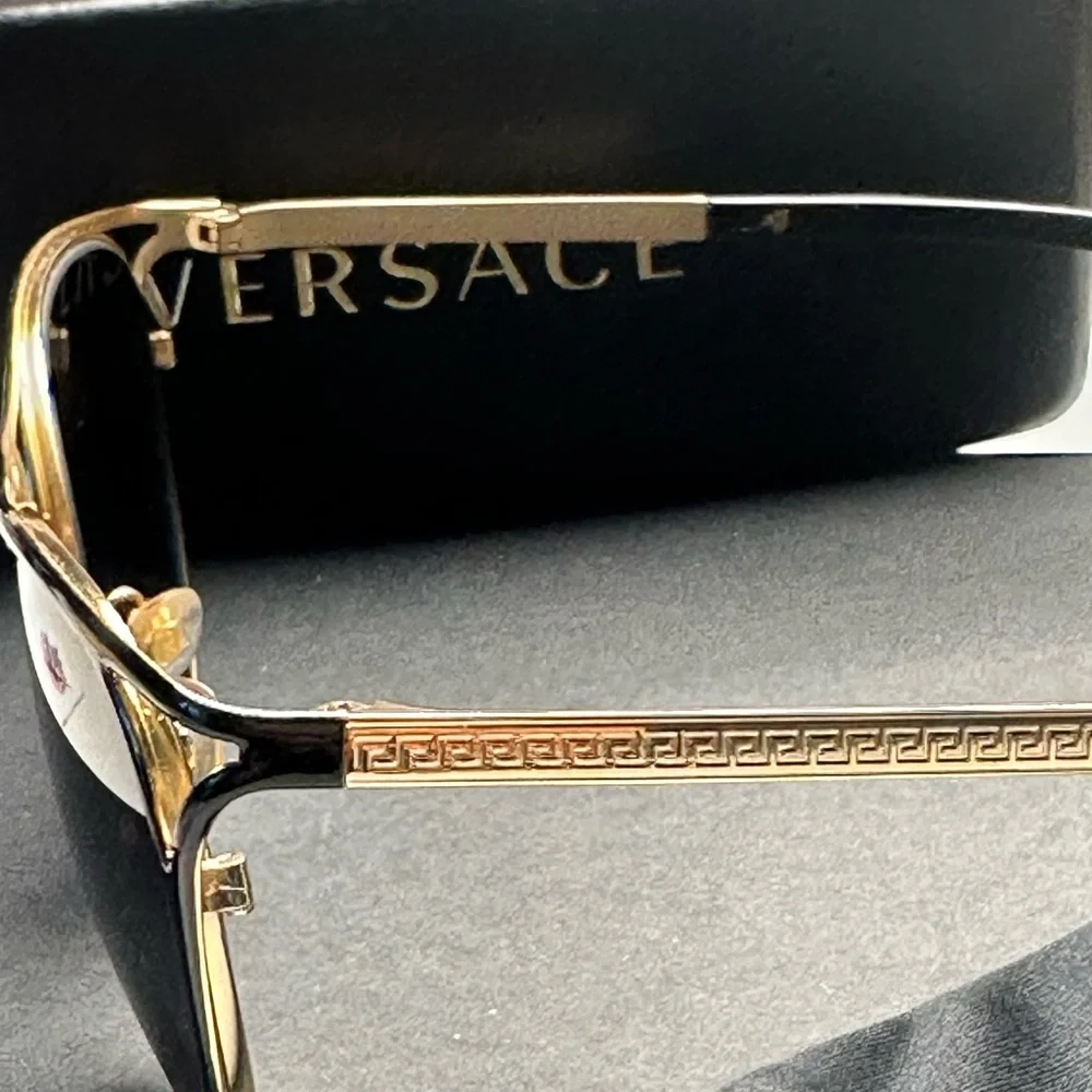 Versace Black and Gold Sunglasses - Picture 6 of 7